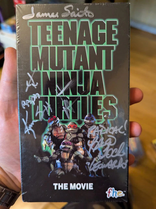 TMNT The Movie Cast Auto SEALED VHS Tape Signed Autographed Mint Condition