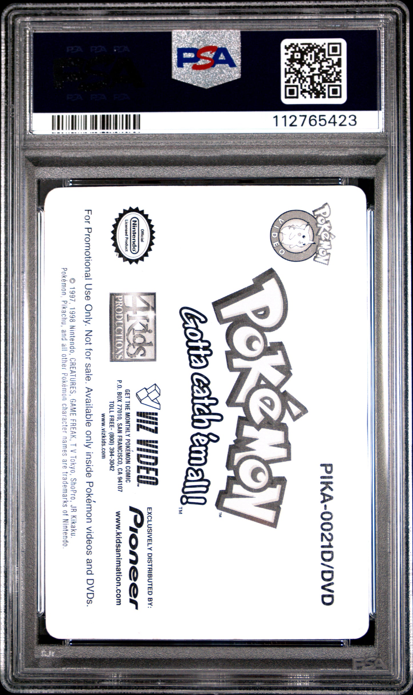 PSA 8 THE PO-KE CORRAL! #21 Pokémon TCG VHS Promo Pioneer Lenticular C23