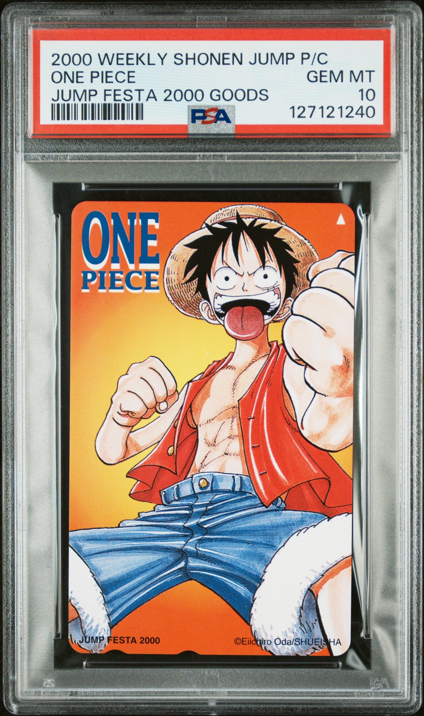 PSA 10 One Piece JUMP #OPJ Anime 2000 Weekly Shonen Phone CArd NTT C40