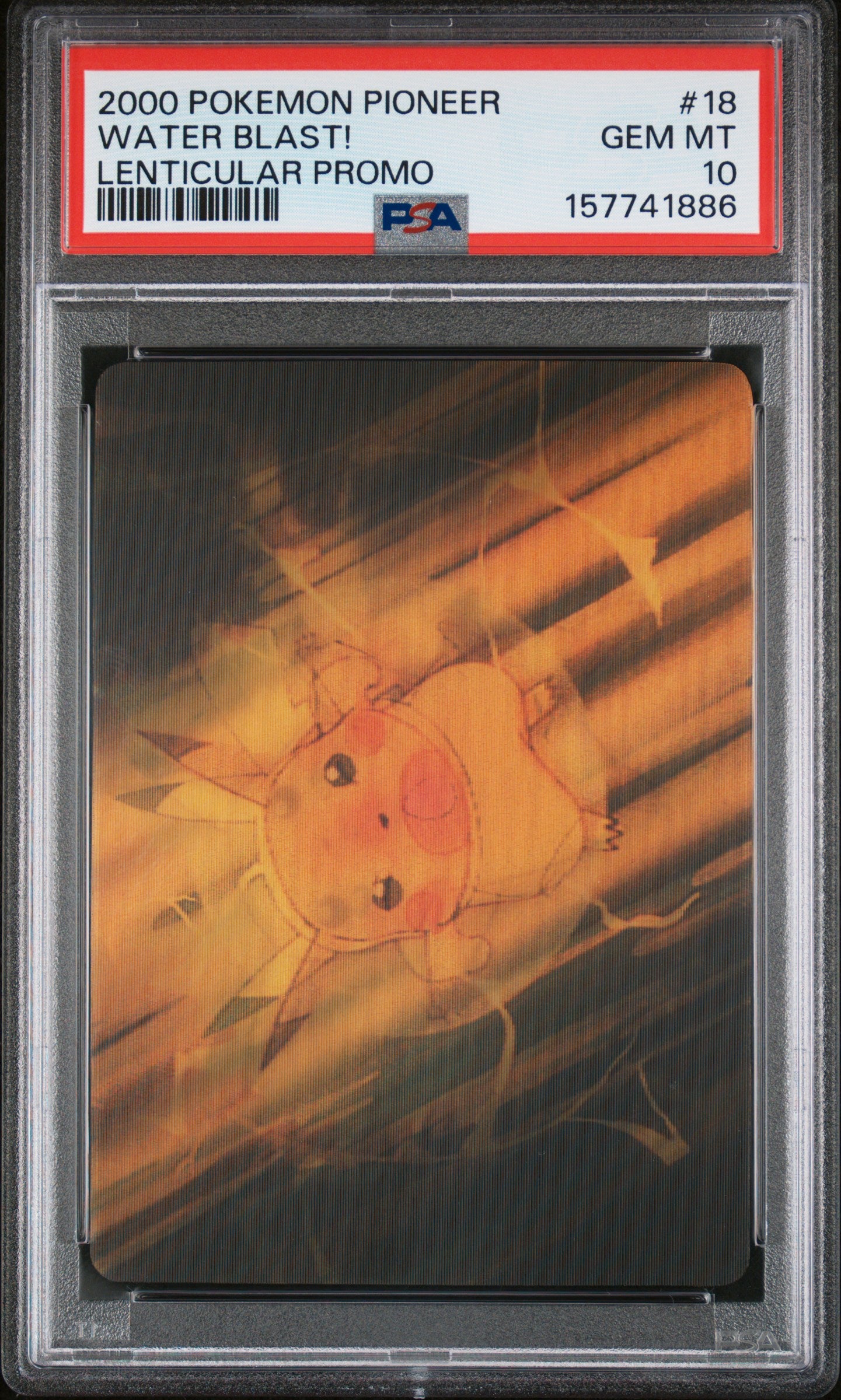 PSA 10 Pikachu Lenticular #18 Pokemon Pioneer 2000 VIZ VHS Water Blast C86