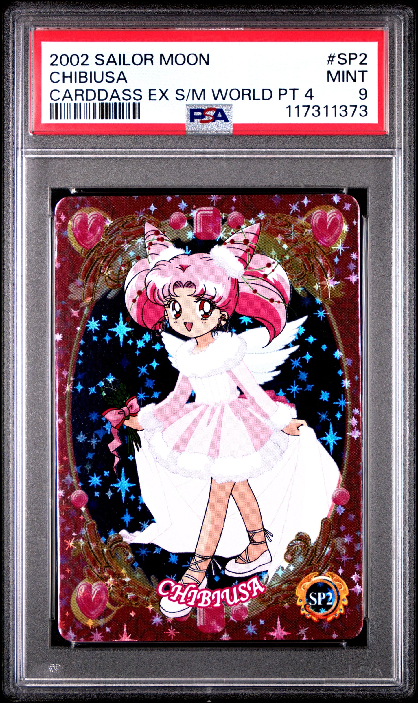 PSA 9 Pop 1 Chibi #SP2 Sailor Moon EX World P4 Carddass Foil C73