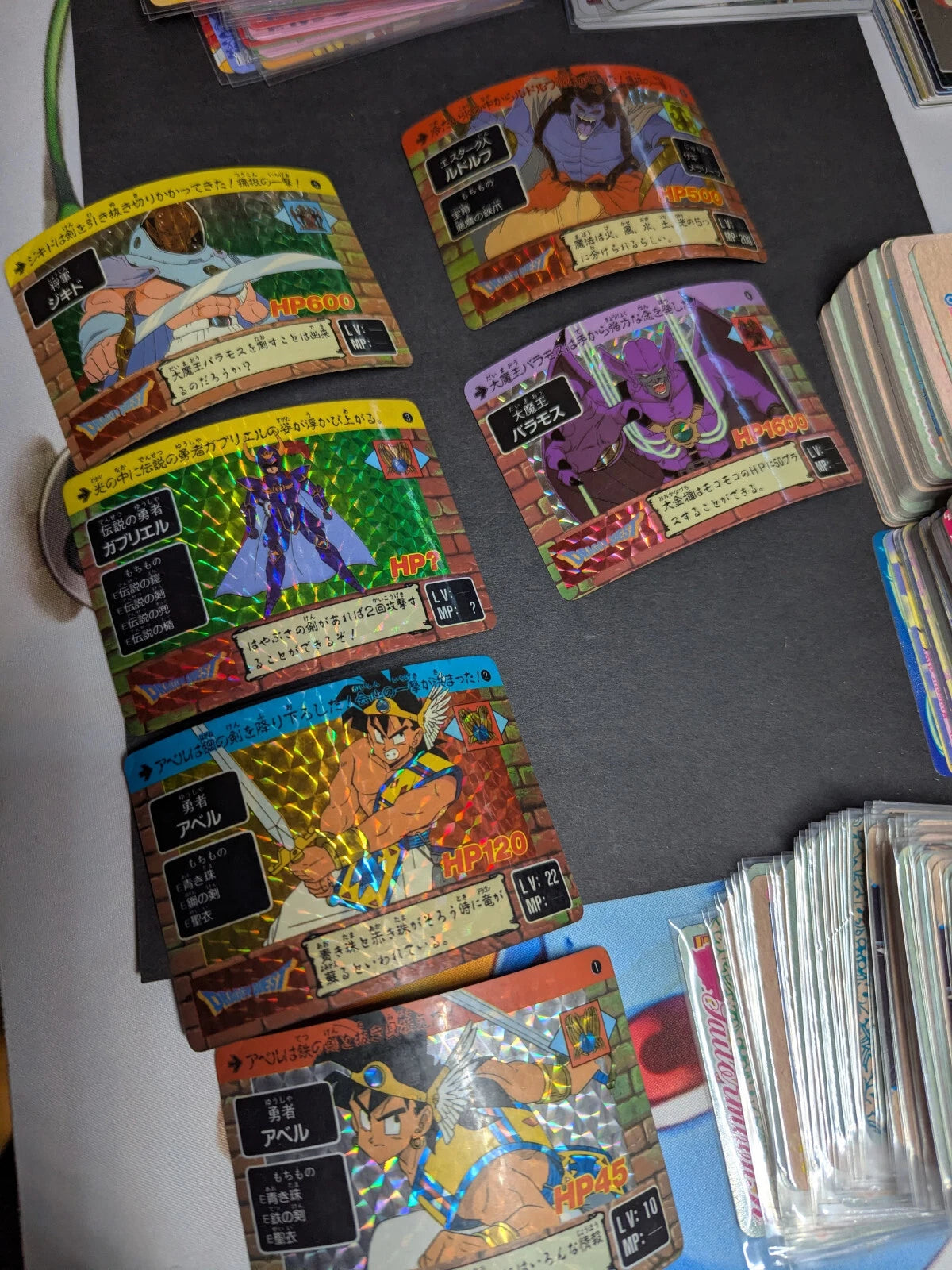 Near-complete Set 1990 Dragon Quest Carddass parts 1, 2, and 3 Akira Toriyama