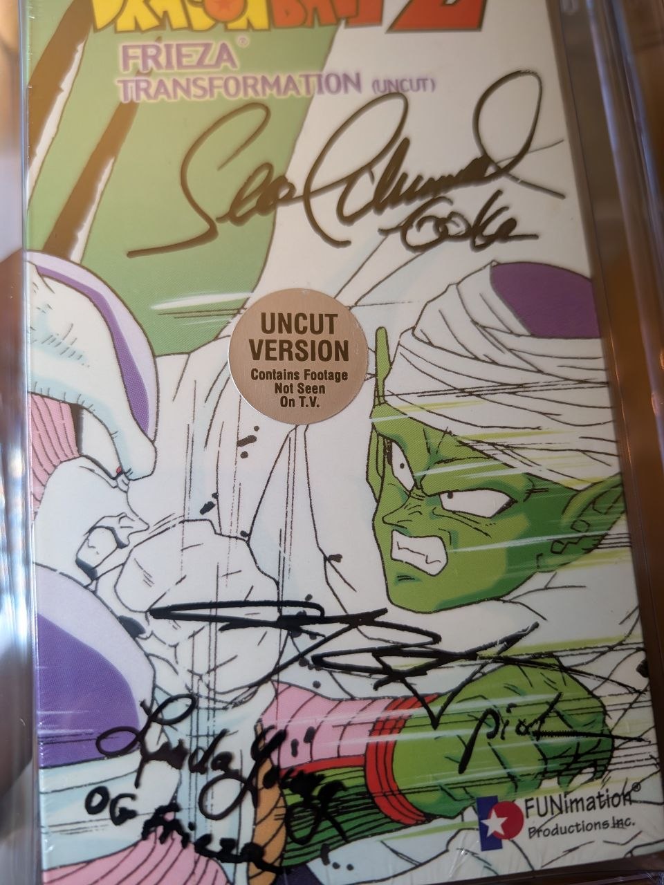 Sealed VHS 9.8 A+ Signed Auto Dragon Ball FUNimation Frieza Transformation CGC Graded
