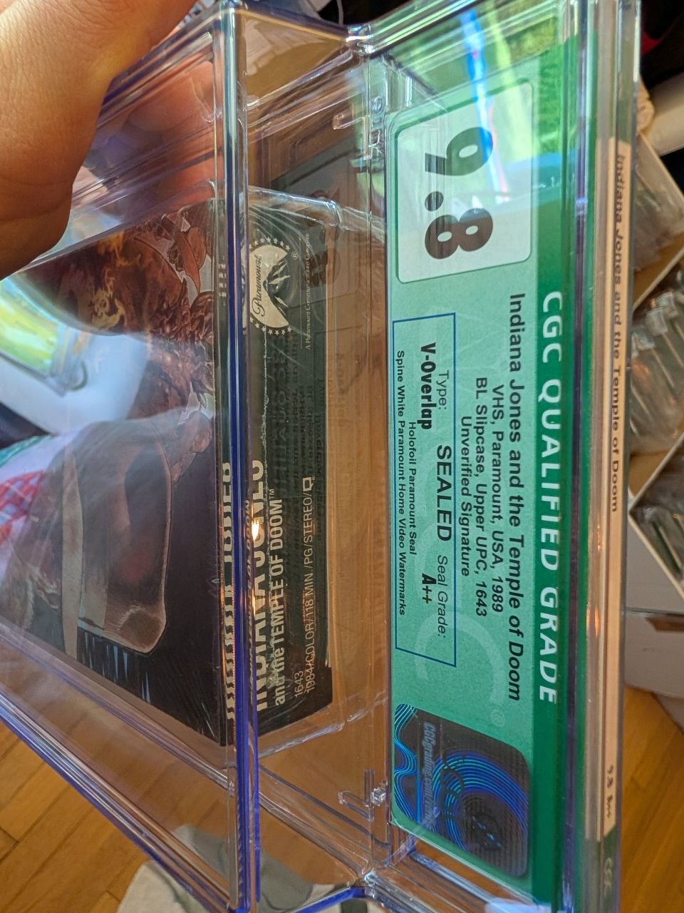 Sealed VHS 9.8 A++ Signed Ke Huy Quan Indiana Jones Temple of Doom CGC Graded