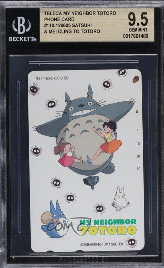 NTT Studio Ghibli Phone Cards My Neighbor Totoro Satsuki & Mei BGS 9.5