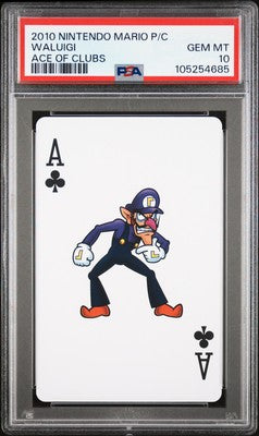 PSA 10 2010 Nintendo Mario Playing Cards Waluigi Of Ace Clubs Pop 2