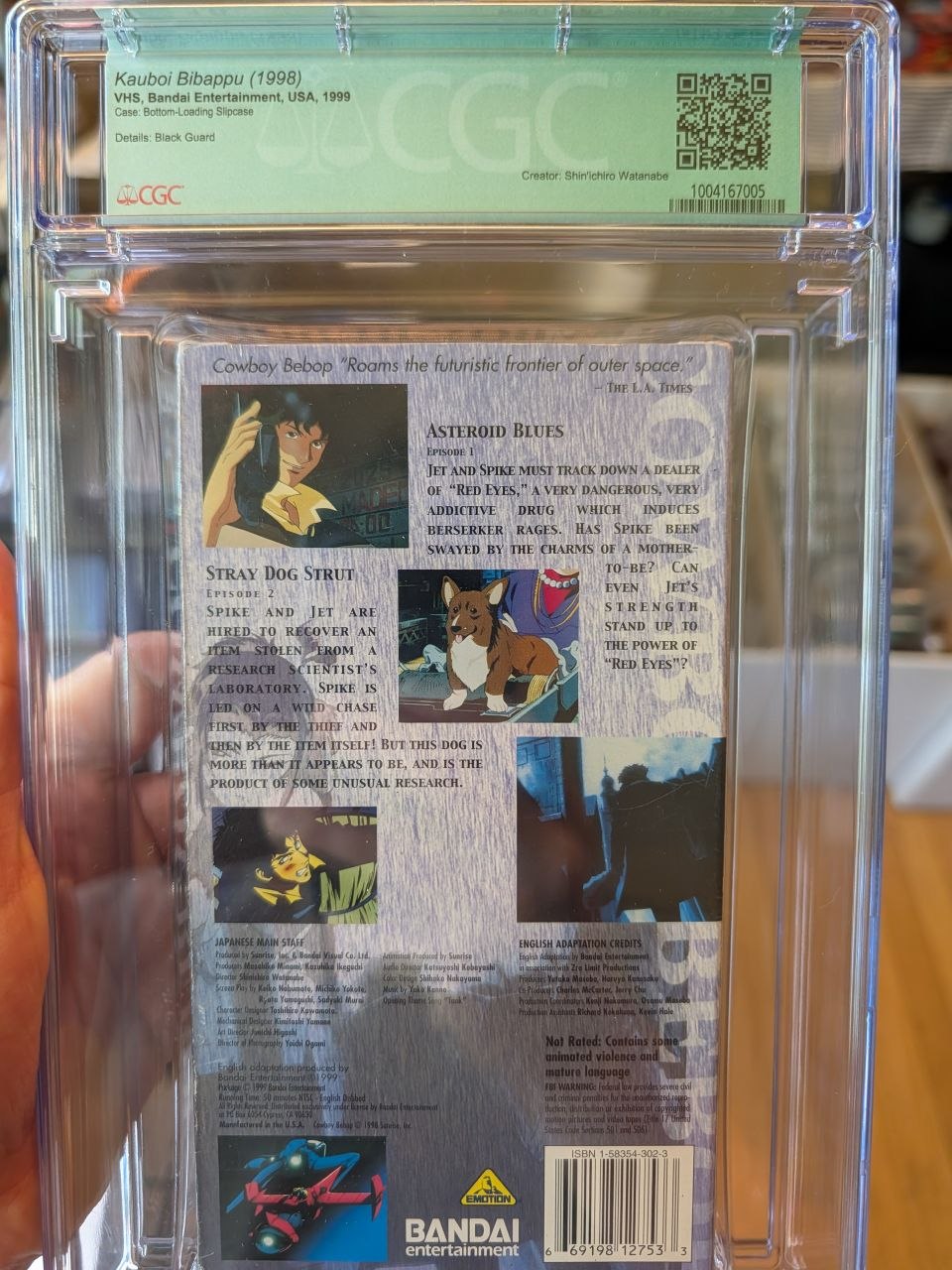 Sealed VHS 9 A+ Cowboy Bebop Signed Auto Anime Bandai Asteroid Blues CGC Graded