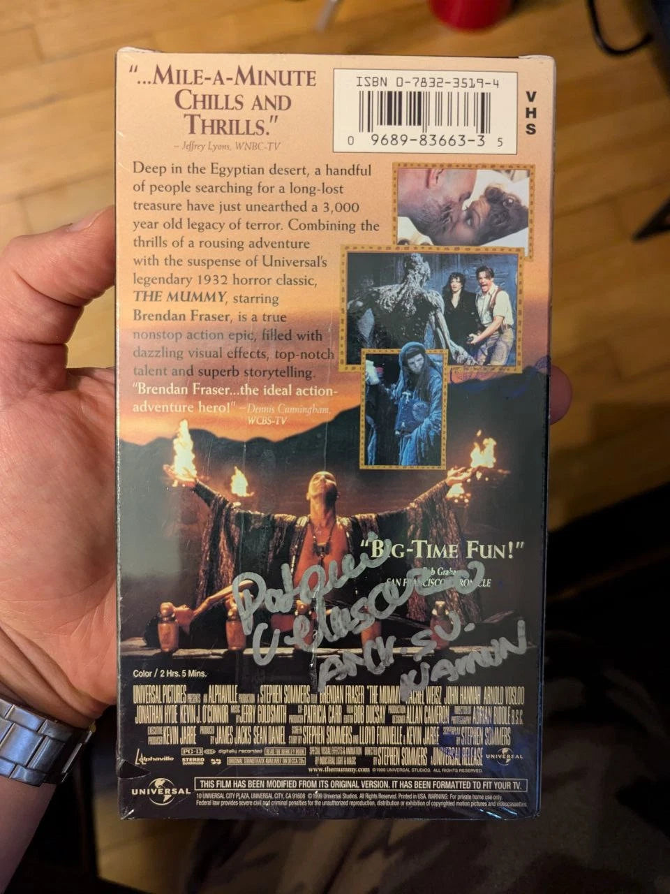 The Mummy Fraser & More SEALED VHS Tape Signed Autographed Mint Condition